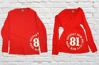 Long Sleeve Red - Support 81 New Roc City Side Logo